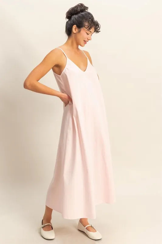 HYFVE Dyed V-Neck Loose Dress