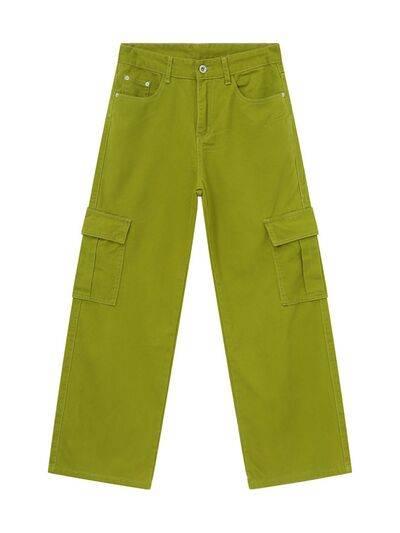 Wide Leg Cargo Jeans - Clothes For Her Online Store