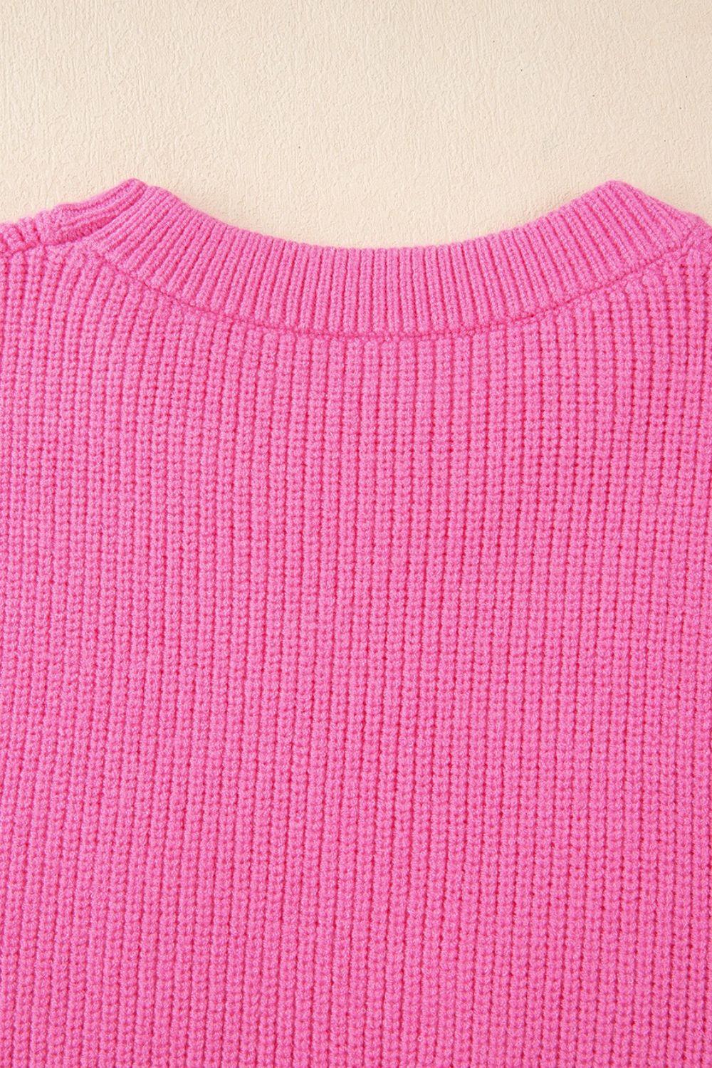 Western Horse Embroidered Round Neck Sweater - Clothes For Her Online Store