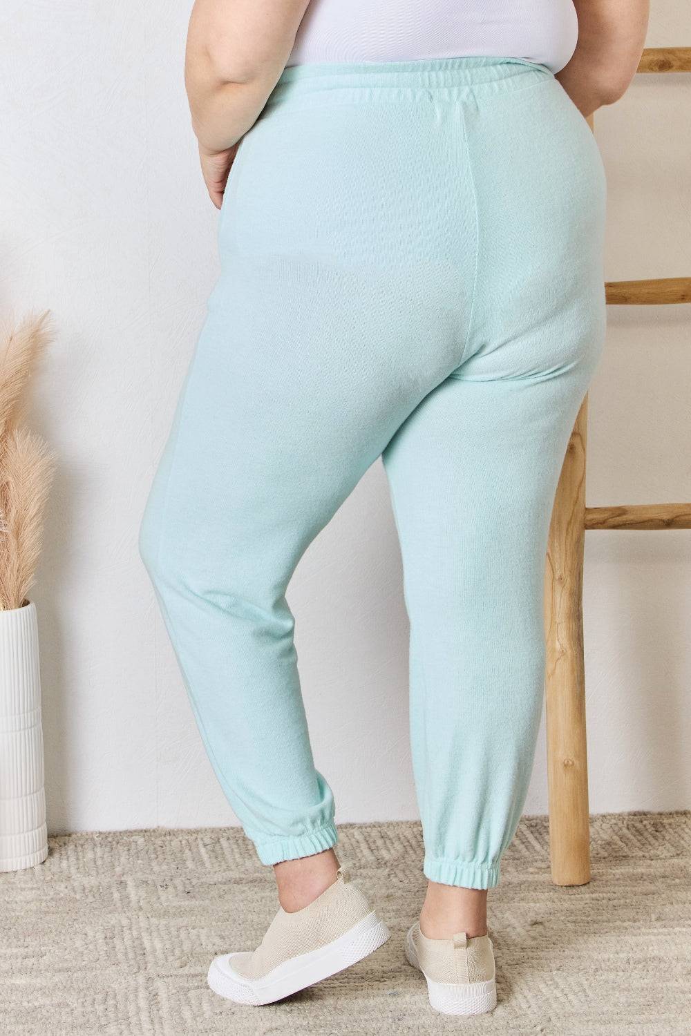 RISEN Full Size Drawstring Ultra Soft Knit Jogger - Clothes For Her Online Store