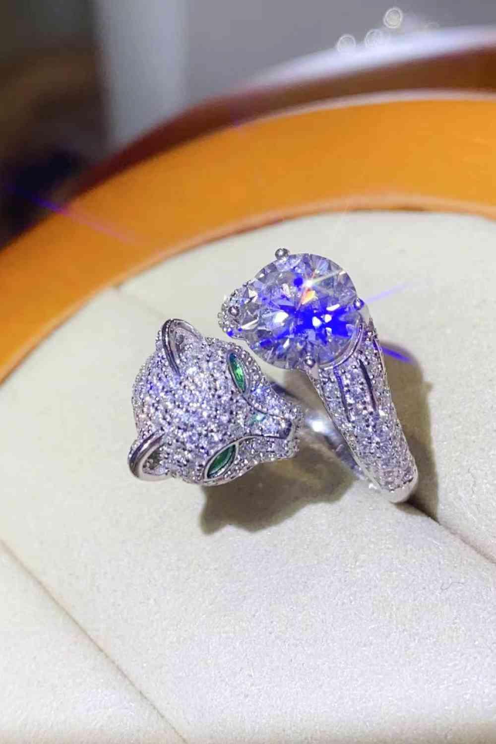 2 Carat Moissanite Adjustable Animal Ring - Clothes For Her Online Store