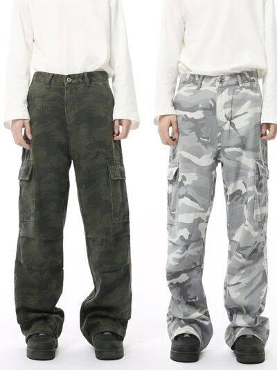 Camouflage Cargo Jeans with Pockets - Clothes For Her Online Store