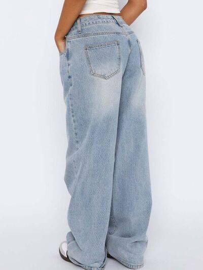 Wide Leg Jeans with Pockets