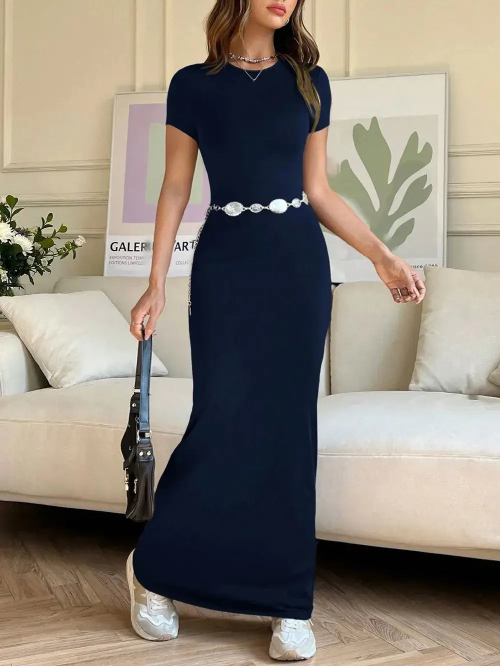 Short Sleeve Maxi Tee Dress