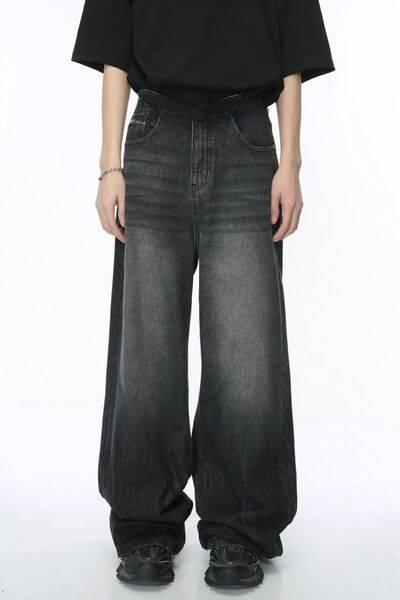 Wide Leg Jeans with Pockets