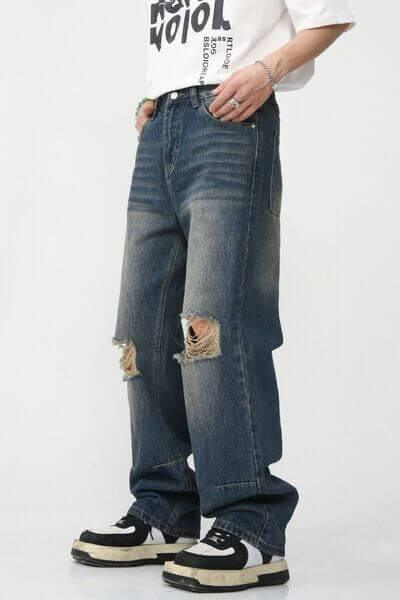 Distressed Jeans with Pockets - Clothes For Her Online Store