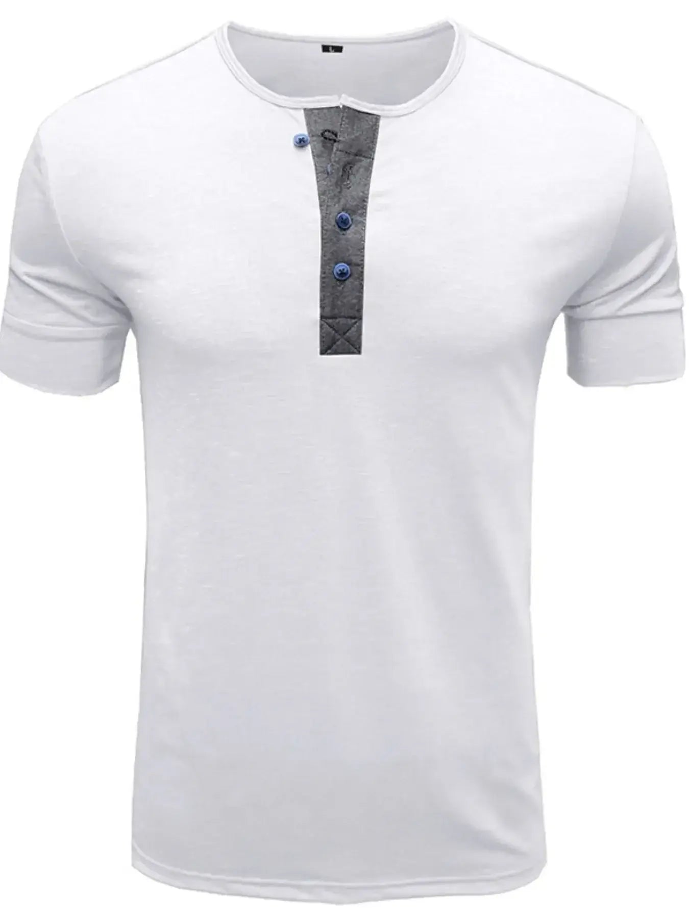 Men's Classic Button Detail Henley Polo T-Shirt