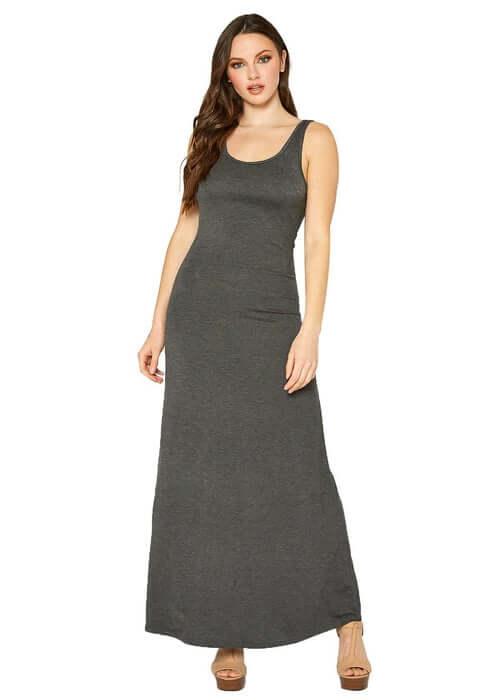 Women's Sleeveless Scoop Neck Maxi Dress