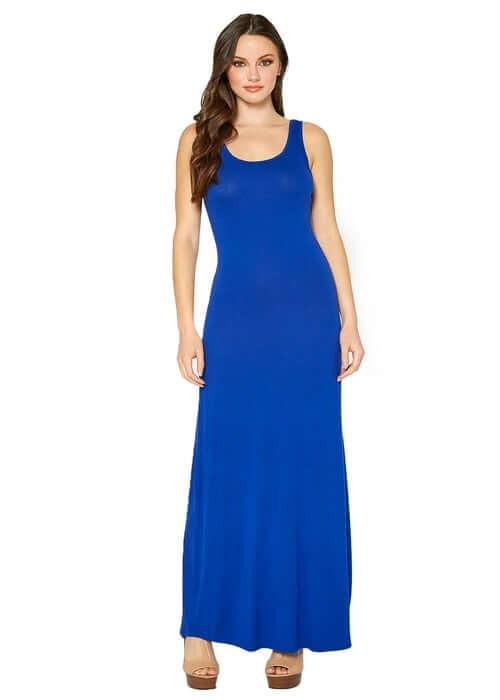 Women's Sleeveless Scoop Neck Maxi Dress