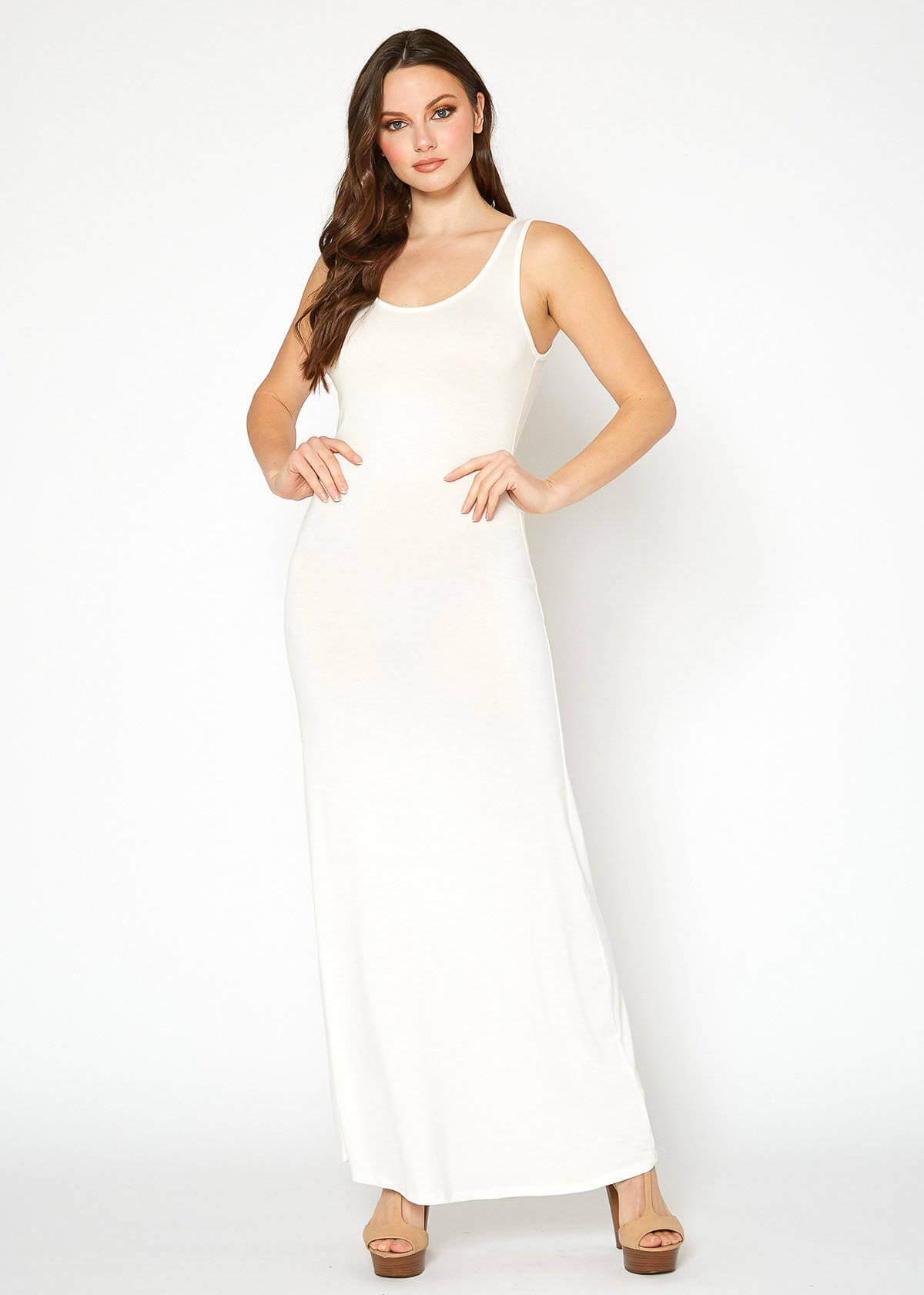 Women's Sleeveless Scoop Neck Maxi Dress