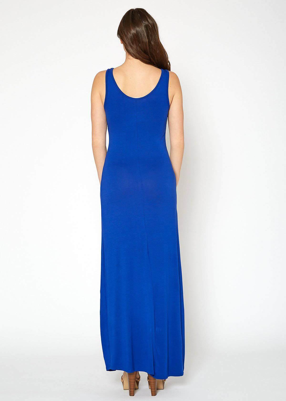 Women's Sleeveless Scoop Neck Maxi Dress