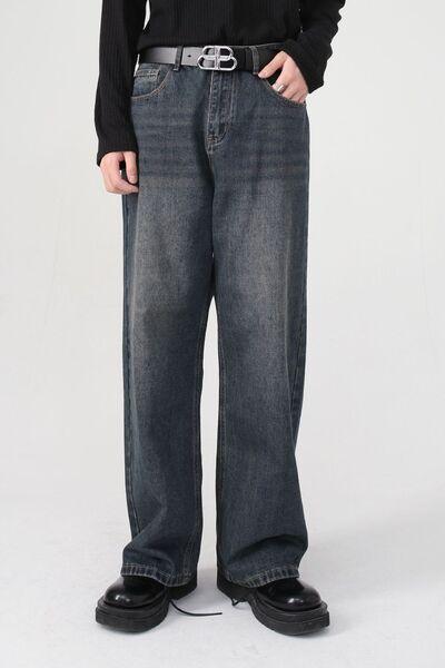 Wide Leg Jeans with Pockets - Clothes For Her Online Store