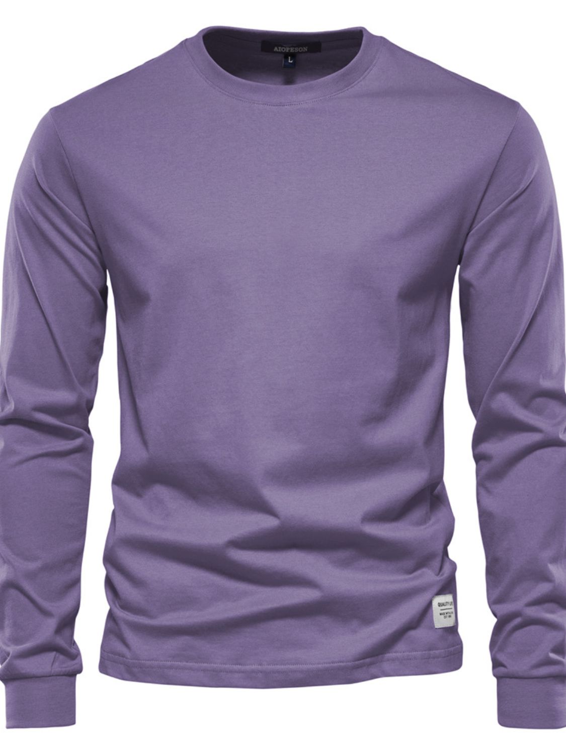 Men's Full Size Round Neck Long Sleeve T-Shirt Plus Size