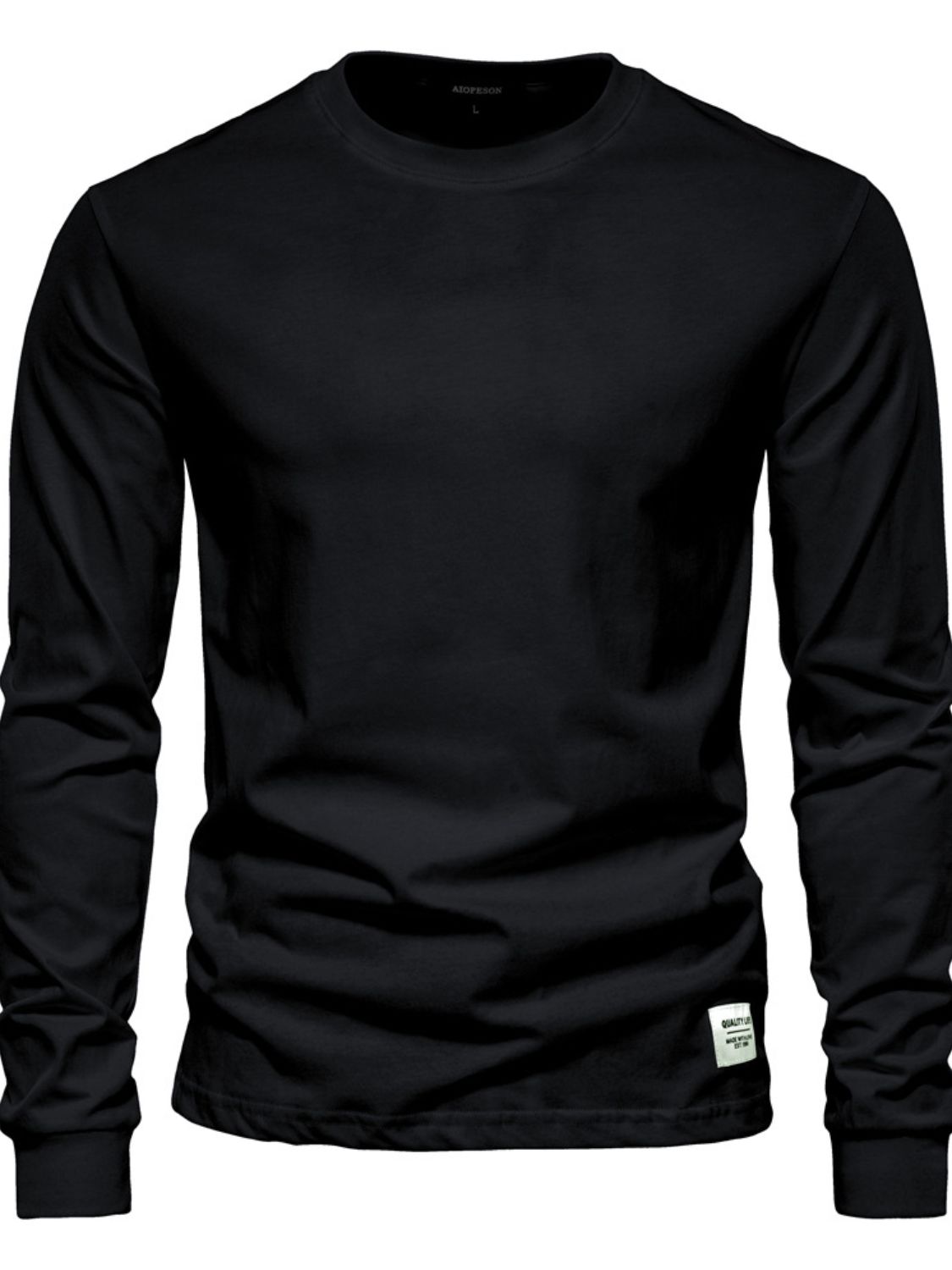 Men's Full Size Round Neck Long Sleeve T-Shirt Plus Size