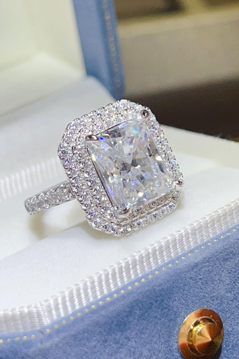 2 Carat Moissanite 925 Sterling Silver Ring - Clothes For Her Online Store
