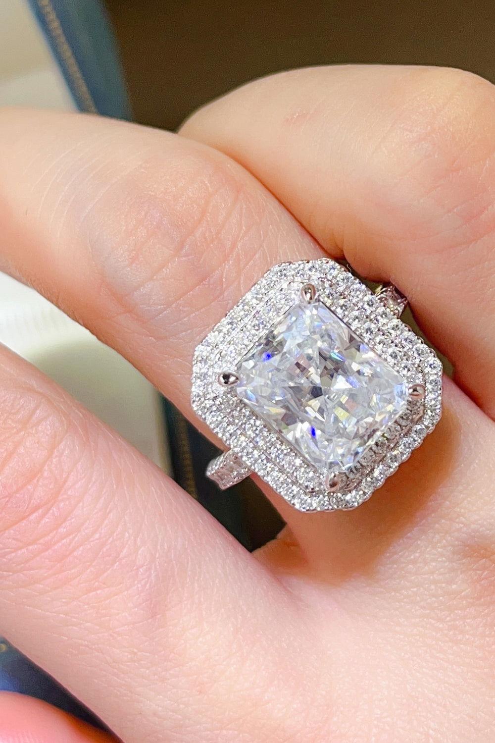 2 Carat Moissanite 925 Sterling Silver Ring - Clothes For Her Online Store