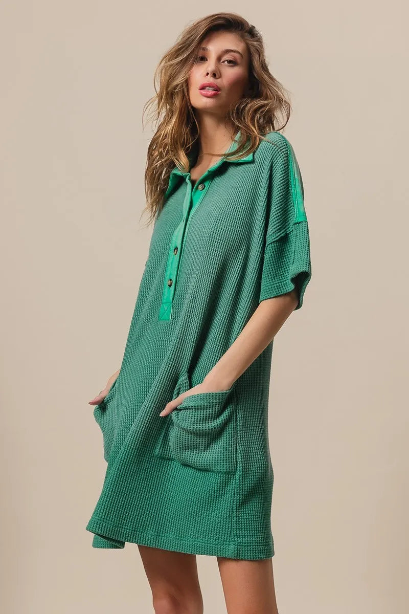 BiBi Dip Dye Mineral Washed Knit Dress