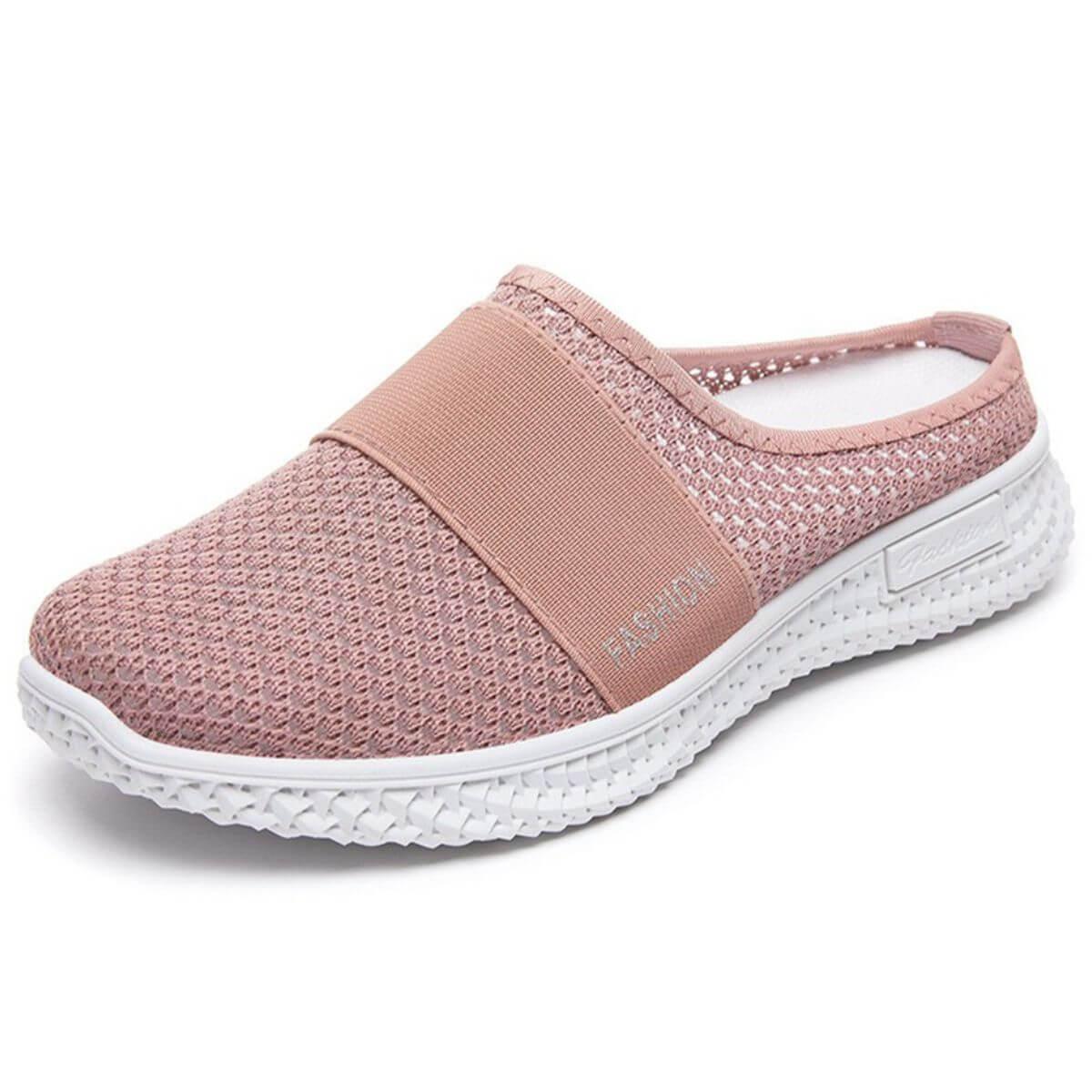 Round Toe Mesh Slip-On Sneakers