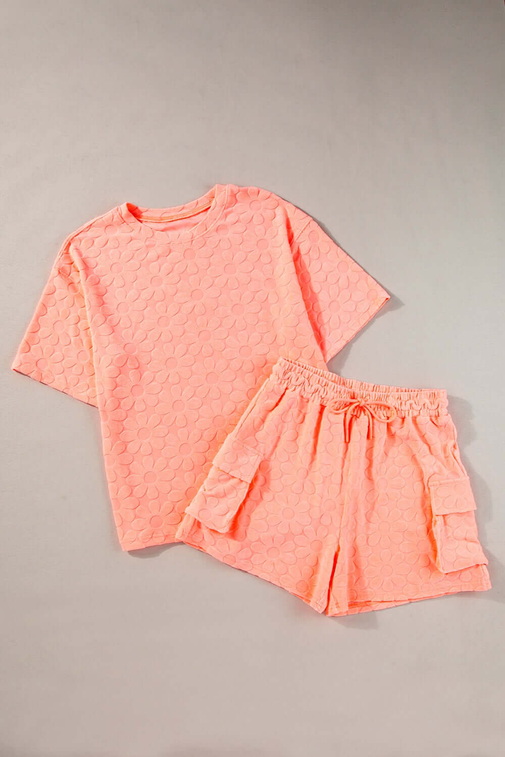 Round Neck Half Sleeve Top and Shorts Set - Clothes For Her Online Store