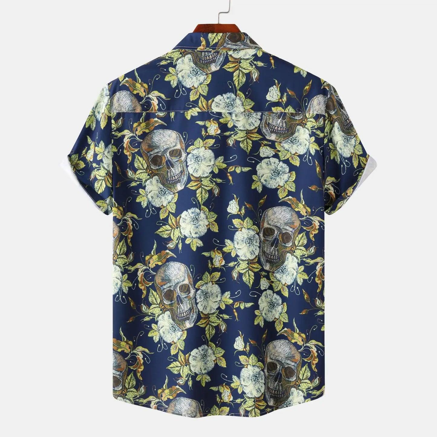 Men's Full Size Printed Short Sleeve Casual Shirt Plus Size