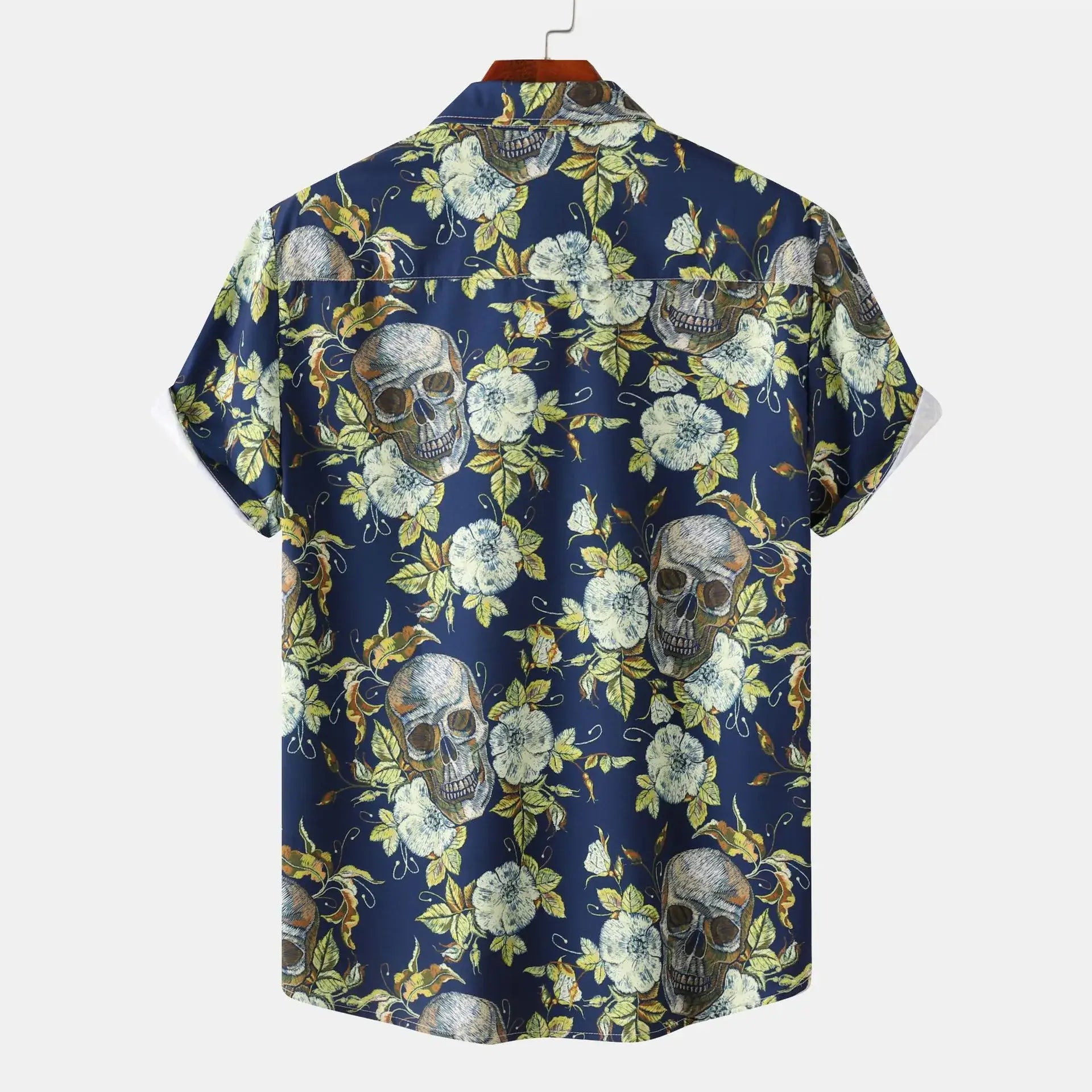 Men's Full Size Printed Short Sleeve Casual Shirt Plus Size