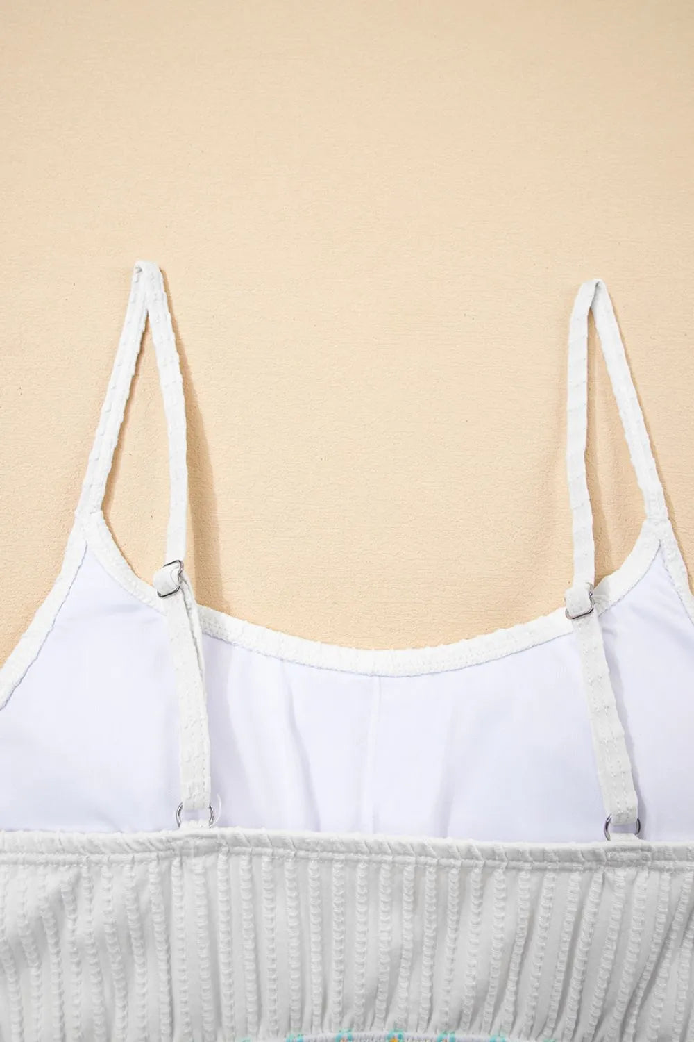 Textured Contrast Banding Bikini High Waist 2pcs Swimsuit