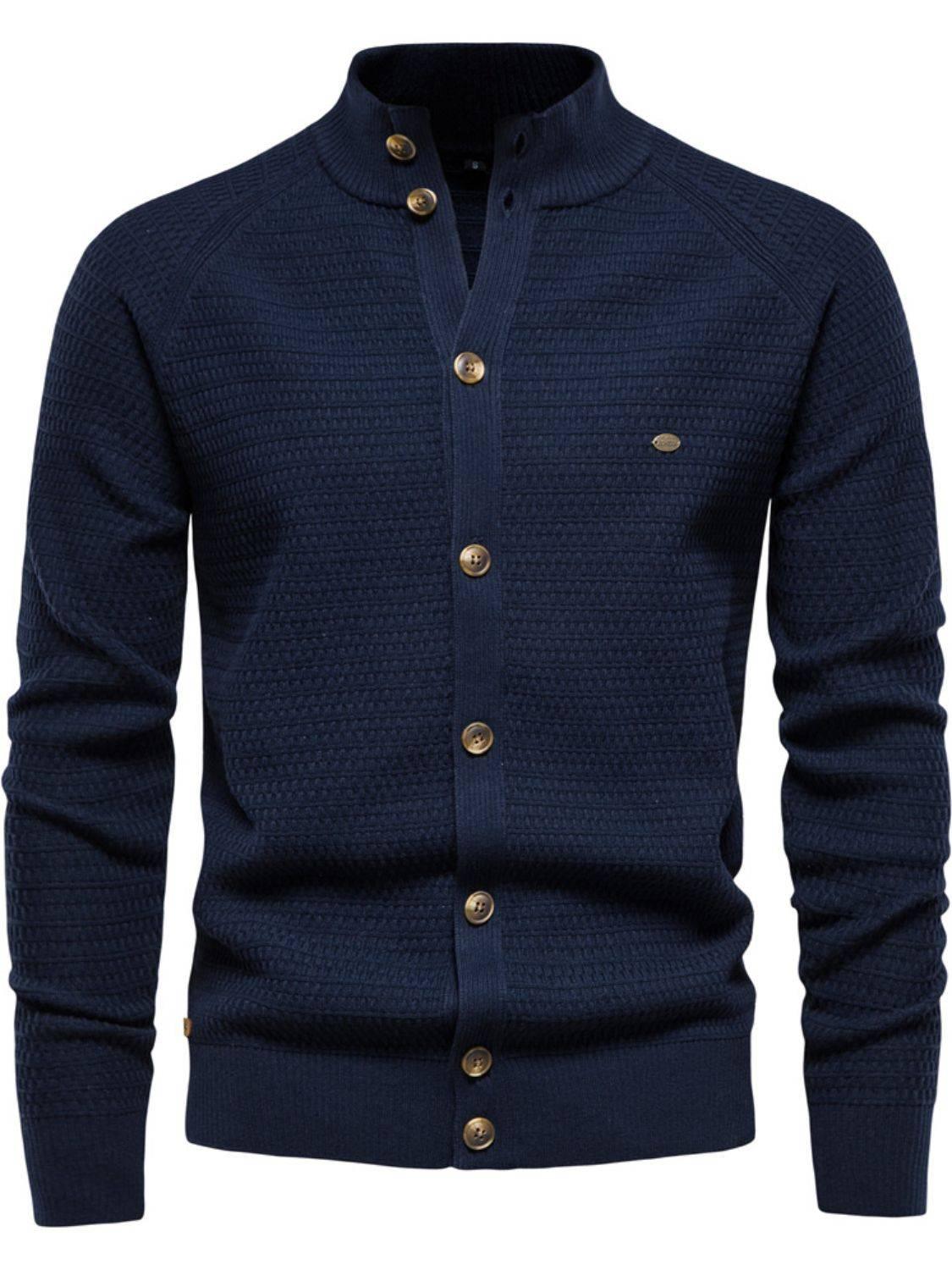 Men's Button Down Long Sleeve Cardigan - Clothes For Her Online Store