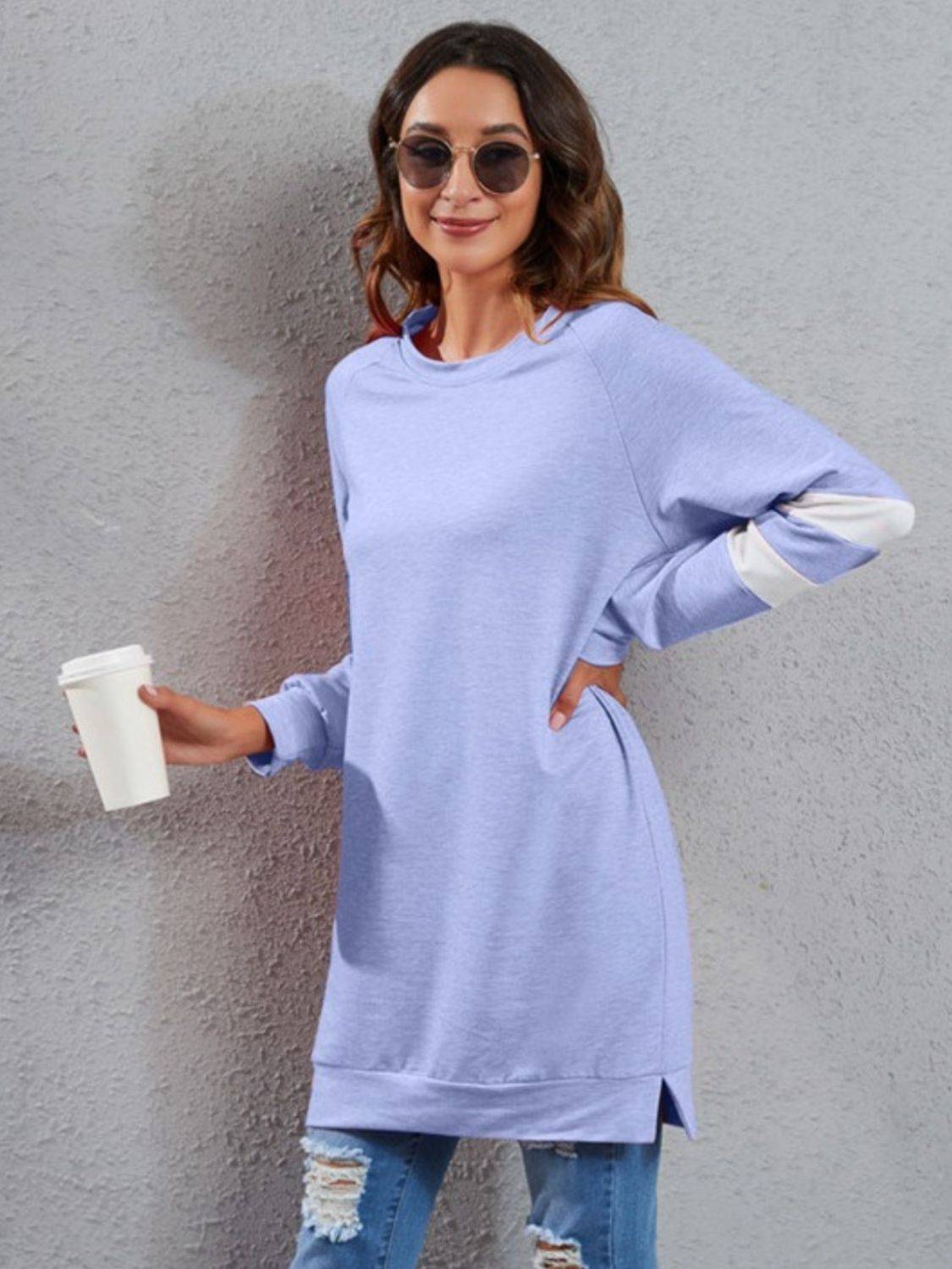 Full Size Striped Round Neck Long Sleeve T-Shirt - Clothes For Her Online Store