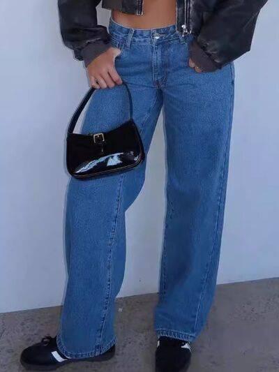 Wide Leg Jeans with Pockets