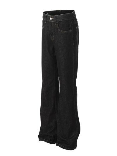 Men's Straight Leg Jeans with Pockets