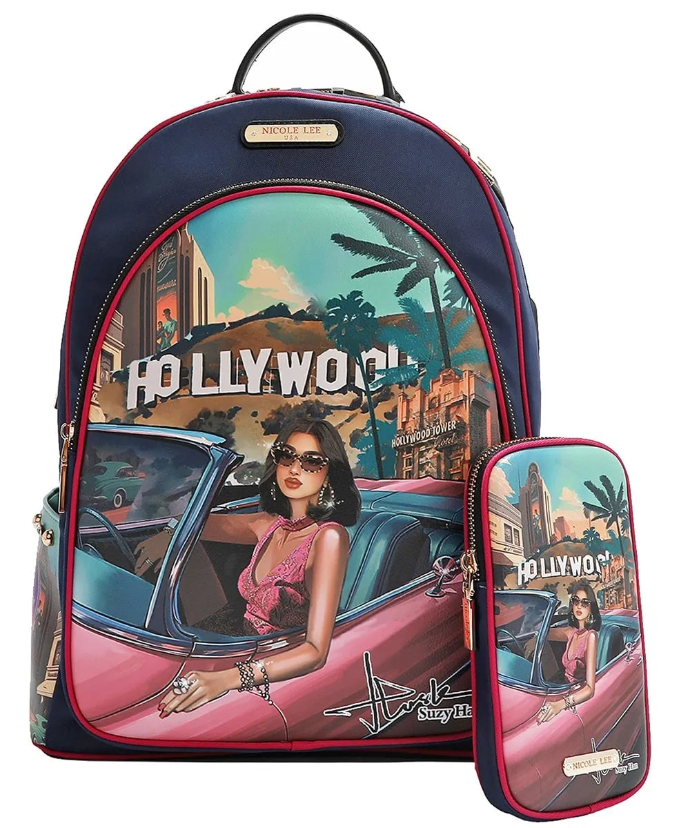Nicole Lee USA Laptop Backpack With Usb Charging Port