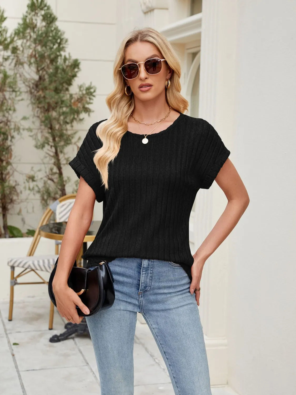 Round Neck Short Sleeve T-Shirt
