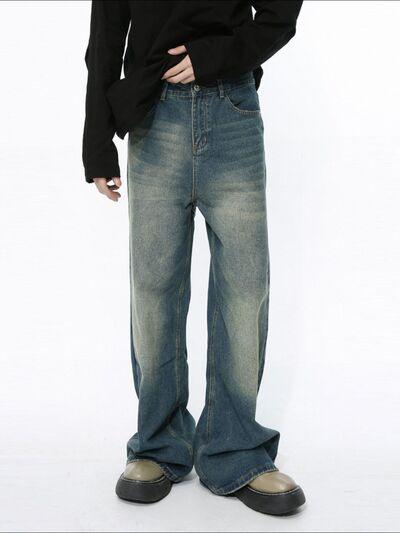 Wide Leg Jeans with Pockets - Clothes For Her Online Store