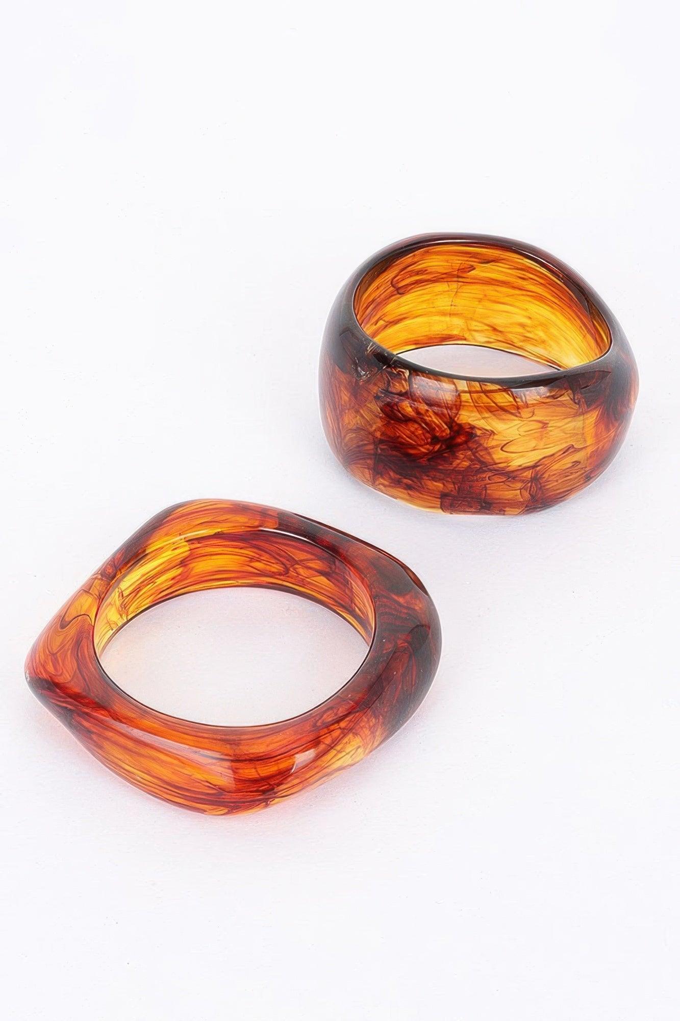 2pack Resin Bangle - Clothes For Her Online Store