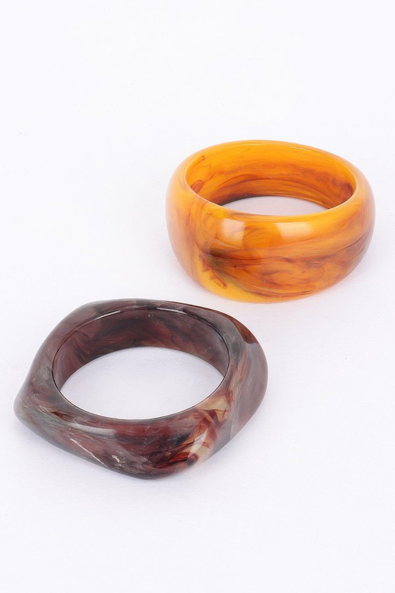 2pack Resin Bangle - Clothes For Her Online Store