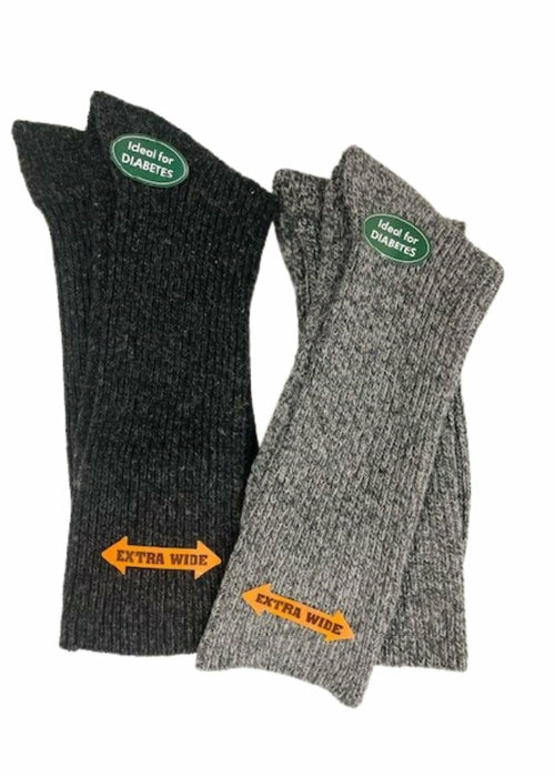 Regenerated Wool Diabetic Outdoor Hiking Extra Wide Calf Women Socks