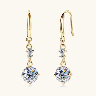 2 Carat Moissanite 925 Sterling Silver Earrings