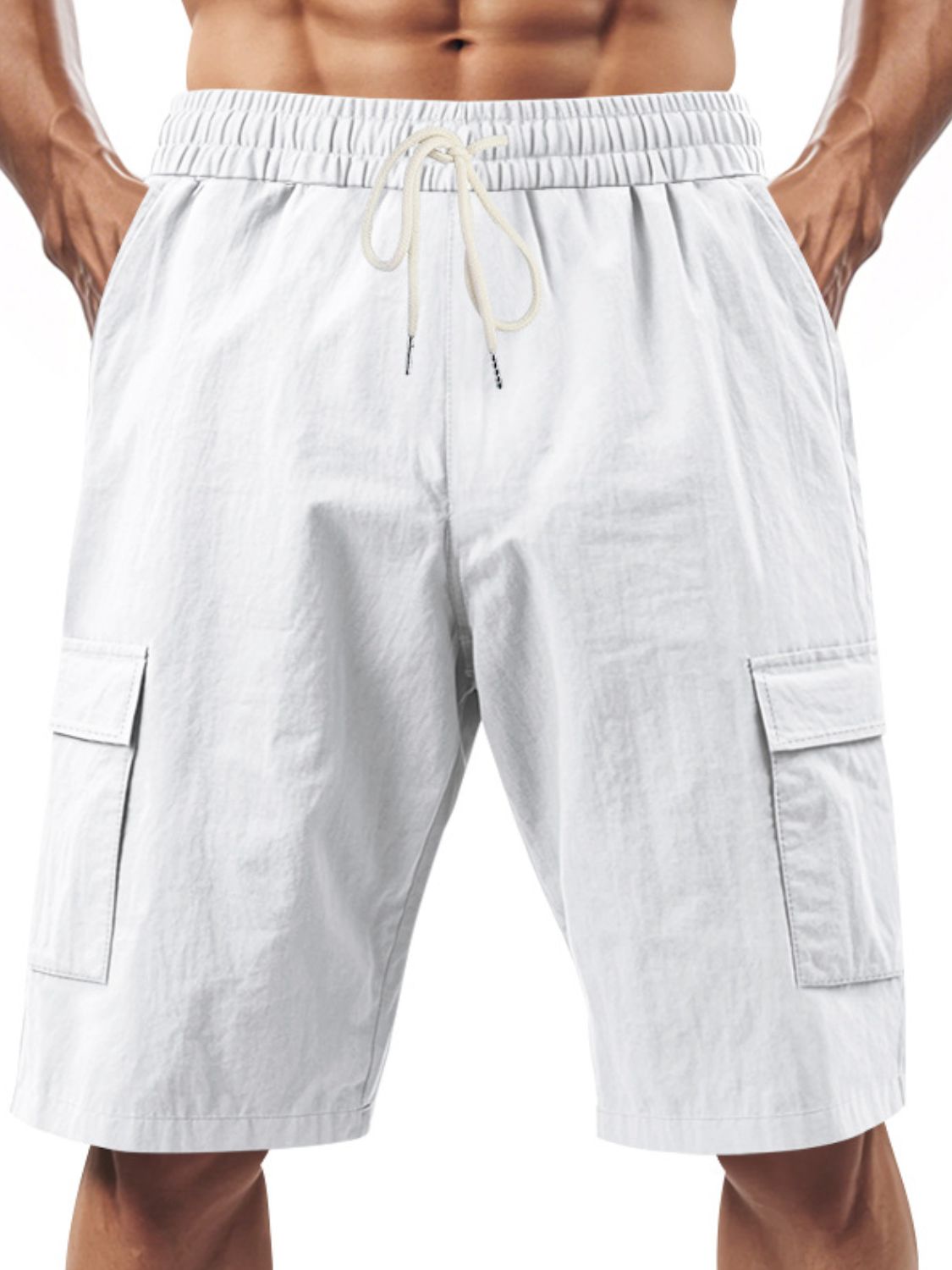 Men's Full Size Drawstring Shorts with Cargo Pockets Plus Size - Clothes For Her Online Store