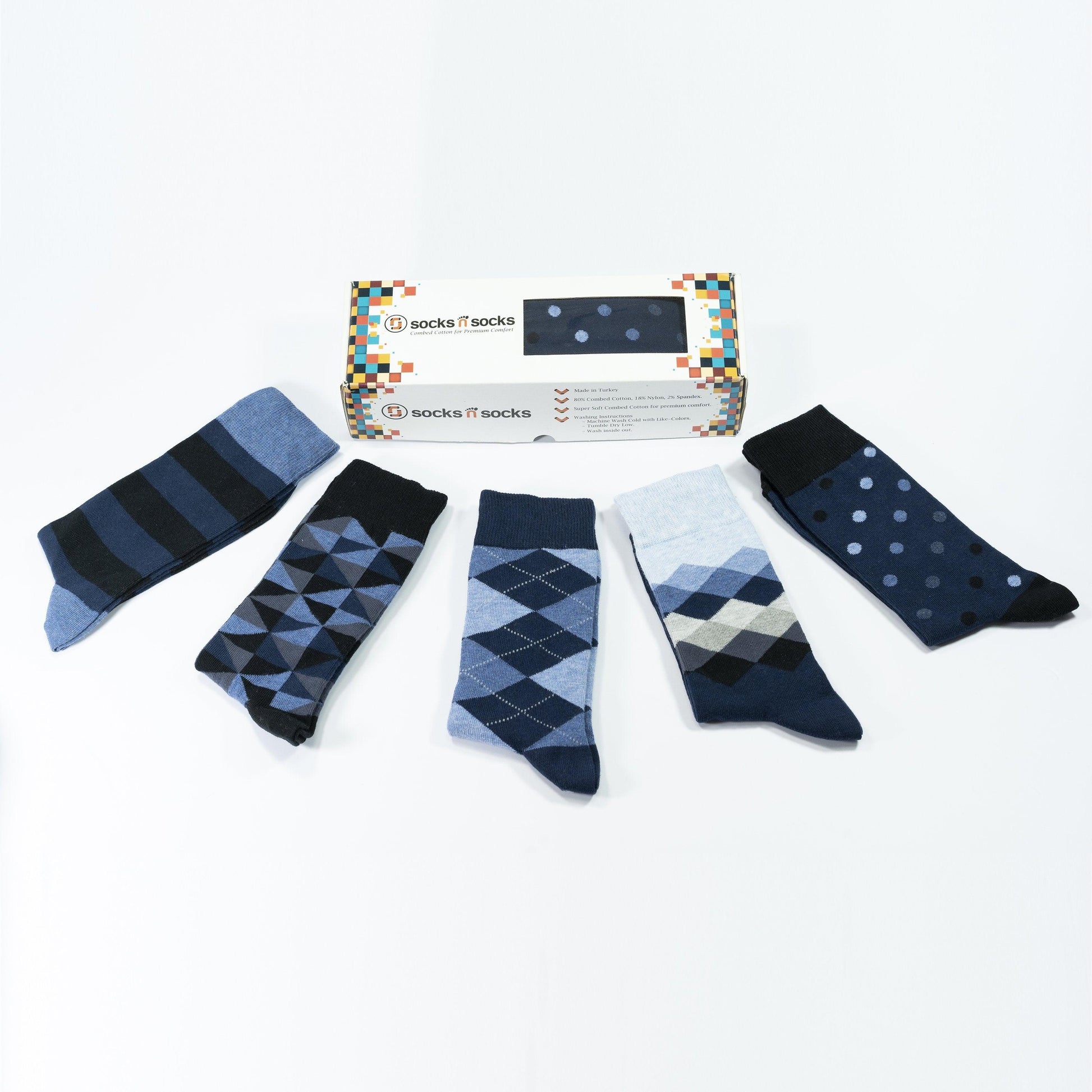 Men's Azure Mix Set Socks