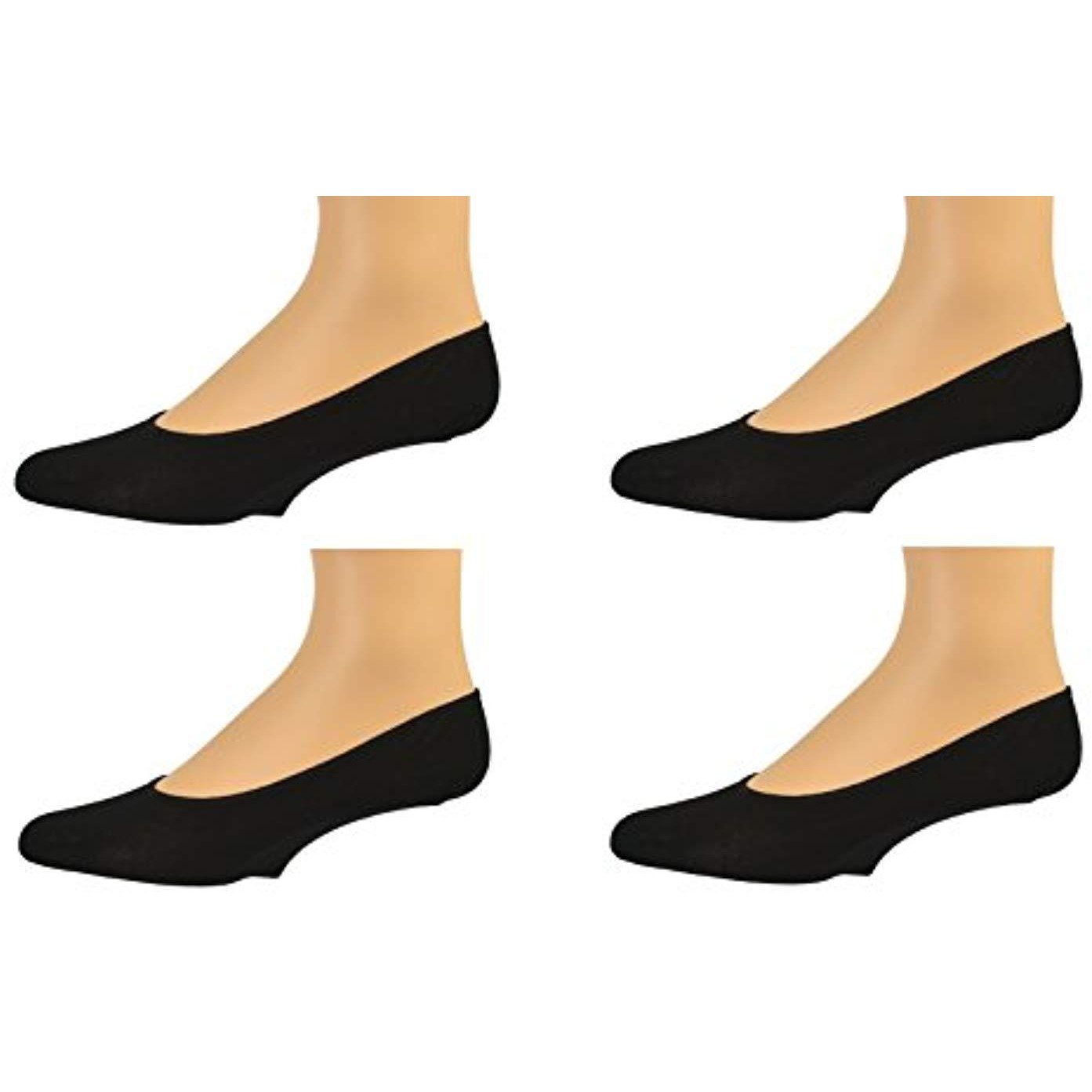 Women Premium Bamboo No Show Low-Cut Seamless Toe liners Socks-4 Pairs