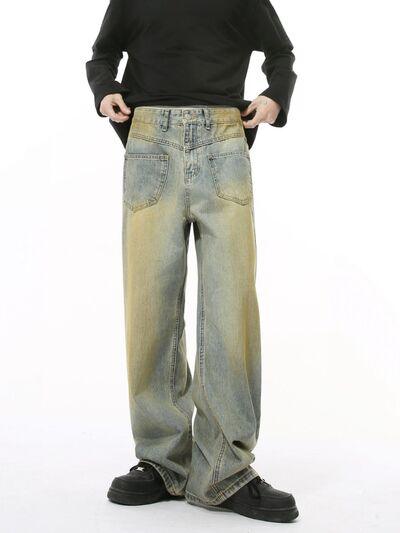 Men's Distressed Backward Jeans