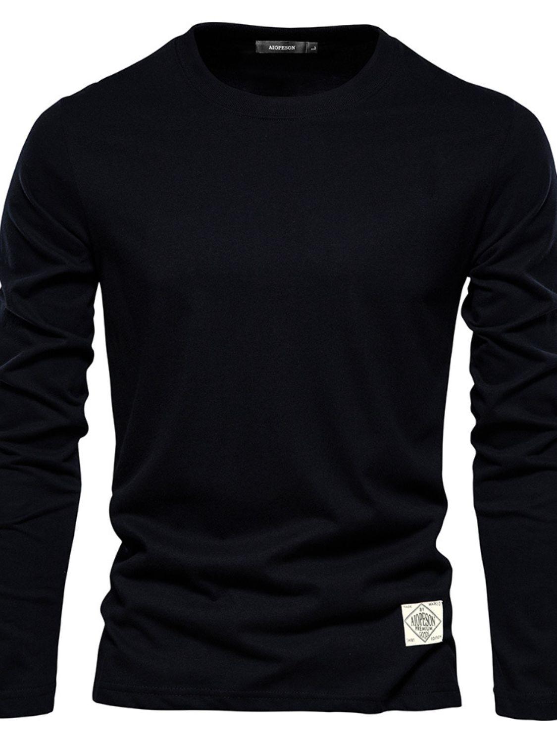 Men's Round Neck Long Sleeve T-Shirt