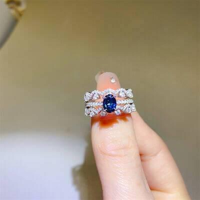 1 Carat Moissanite 925 Sterling Silver Ring - Clothes For Her Online Store