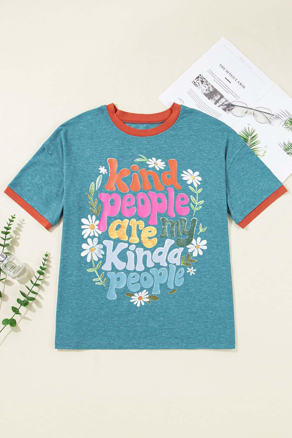 Kind People are My Kind People Graphic Oversized T-Shirt