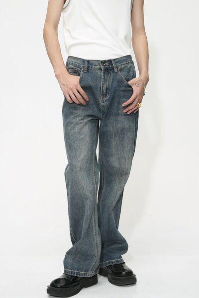 Mid Rise Jeans with Pockets - Clothes For Her Online Store