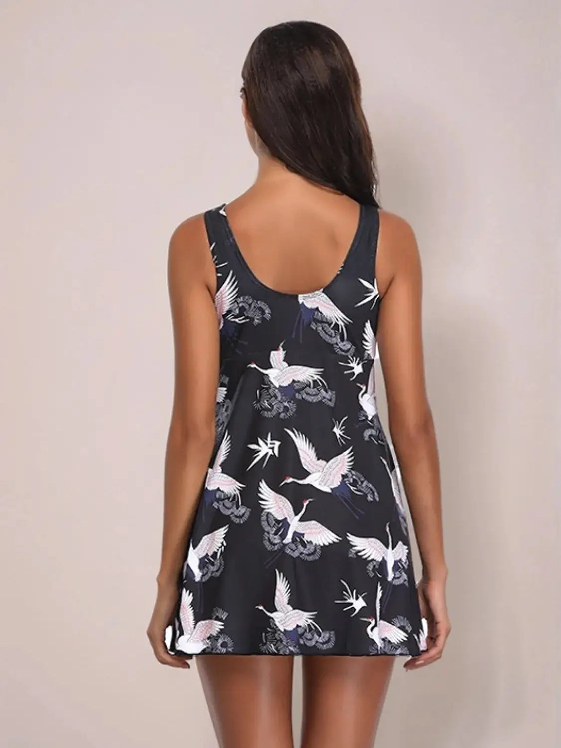 Full Size Printed Slit Plunge One-Piece Swimwear Plus Size - Clothes For Her Online Store