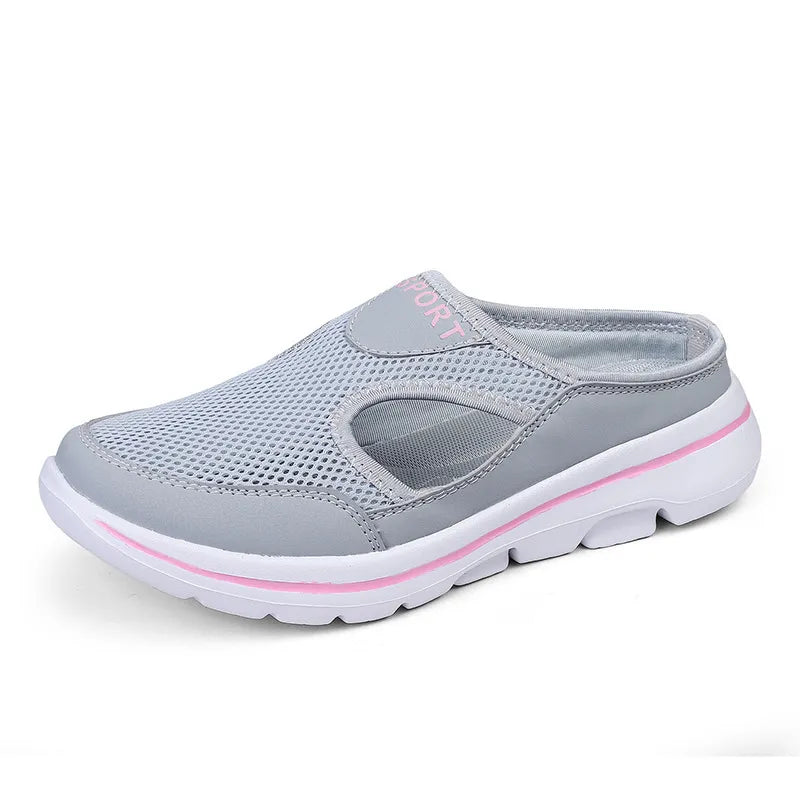 Round Toe Mesh Cut Out Sandals
