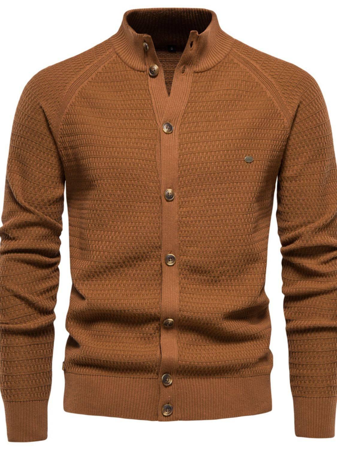 Men's Button Down Long Sleeve Cardigan - Clothes For Her Online Store