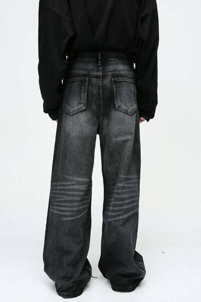 Wide Leg Jeans with Pockets