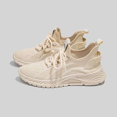 Mesh Lace-Up Platform Athletic Shoes - Clothes For Her Online Store